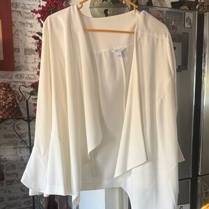 Elegant Cream Draped Blouse